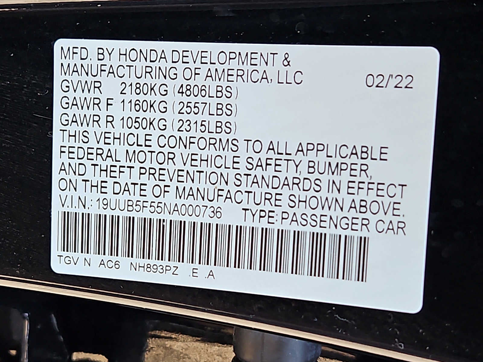 2022 Acura TLX w/A-Spec Package