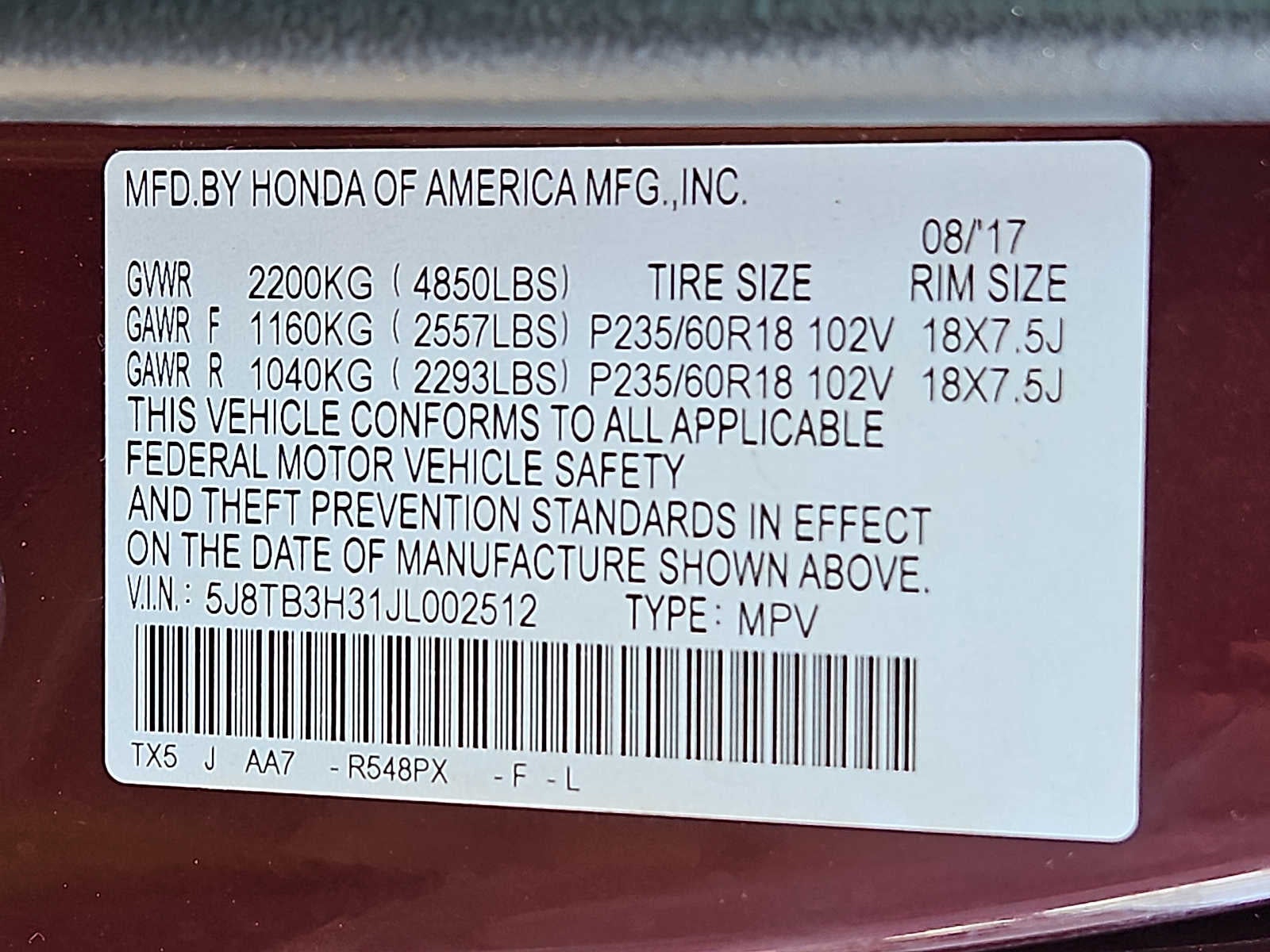2018 Acura RDX Base
