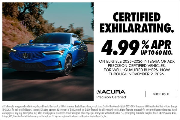 CPO Precision Certified 4.99% APR up to 60 Months