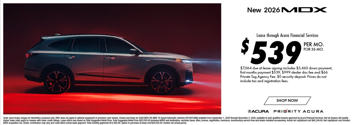 New 2026 MDX at Priority Acura in Chesapeake VA