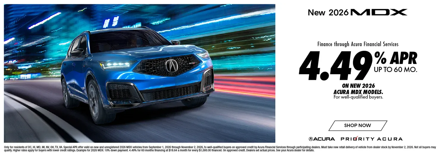 New 2026 MDX at Priority Acura in Chesapeake VA