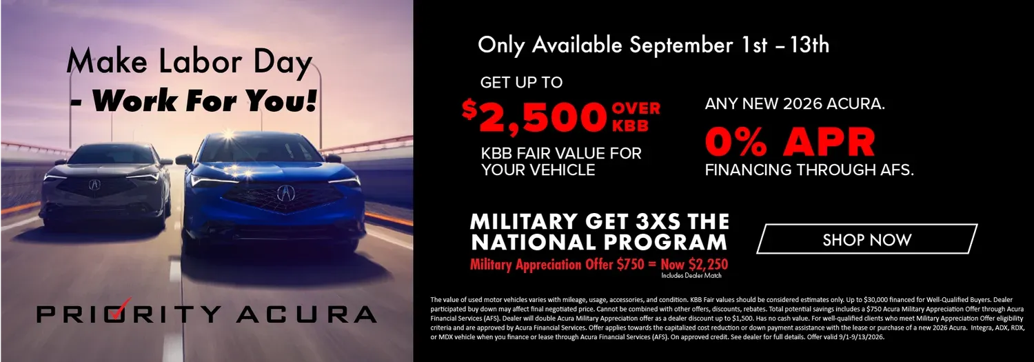 Make Labor Day at Priority Acura in Chesapeake VA