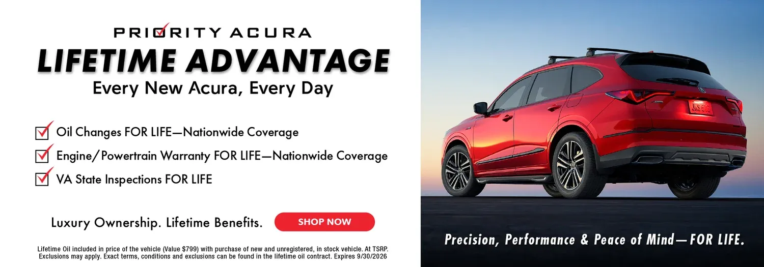 Acura Lifetime Advantage at Priority Acura in Chesapeake VA