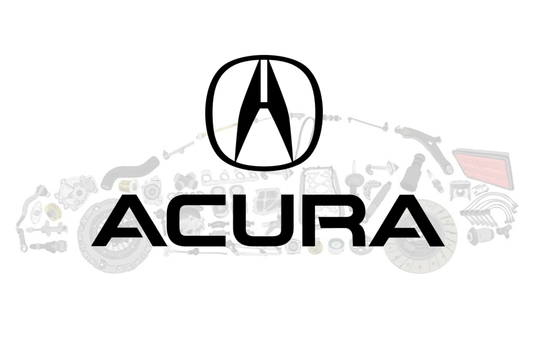Stylized car made up of Acura parts
